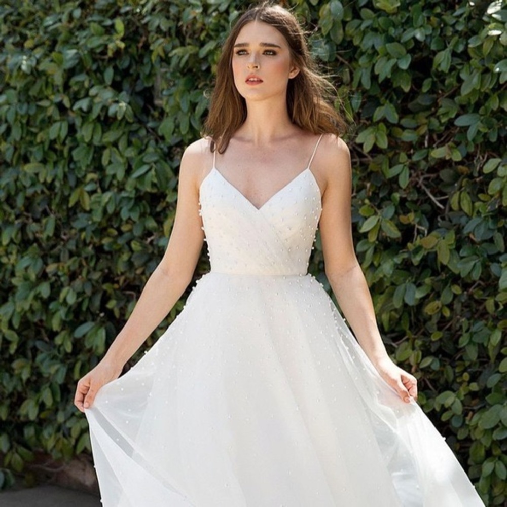 Jenny yoo Presley Beaded Organza A-Line Gown